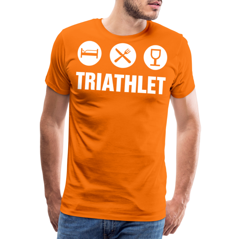 Männer Premium T-Shirt - TRIATHLET - Saufspruch - Orange