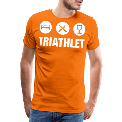 Männer Premium T-Shirt - TRIATHLET - Saufspruch - Orange