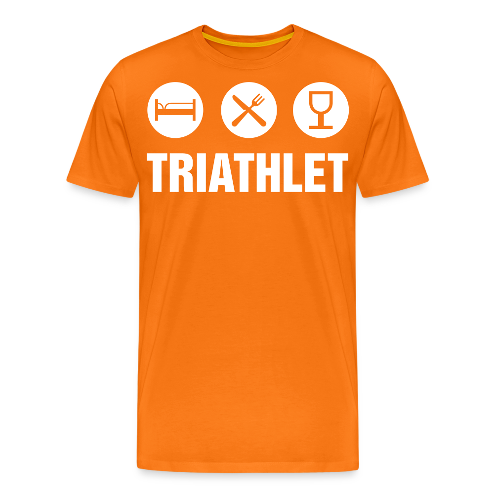 Männer Premium T-Shirt - TRIATHLET - Saufspruch - Orange