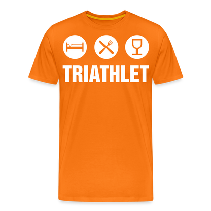 Männer Premium T-Shirt - TRIATHLET - Saufspruch - Orange