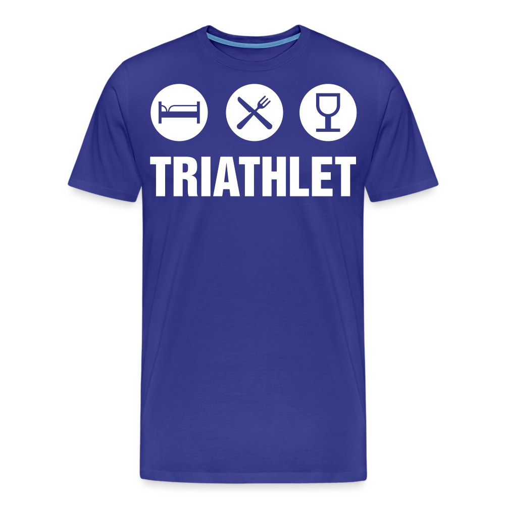 Männer Premium T-Shirt - TRIATHLET - Saufspruch - Königsblau