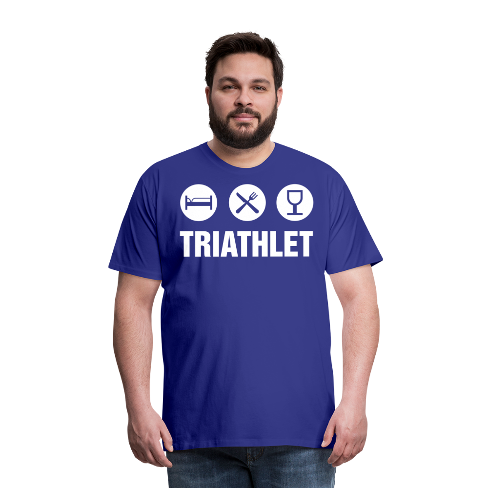 Männer Premium T-Shirt - TRIATHLET - Saufspruch - Königsblau