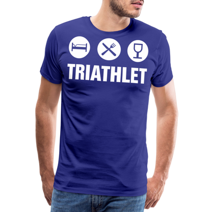 Männer Premium T-Shirt - TRIATHLET - Saufspruch - Königsblau