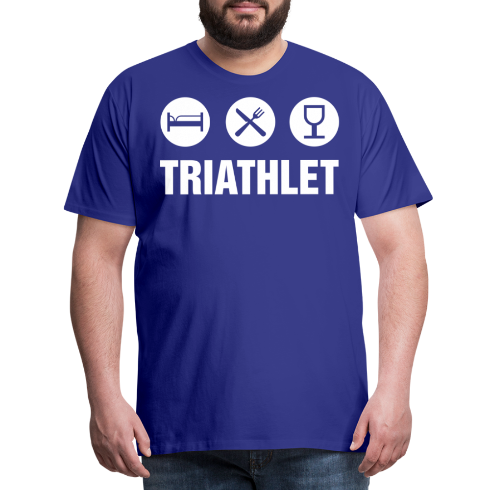 Männer Premium T-Shirt - TRIATHLET - Saufspruch - Königsblau