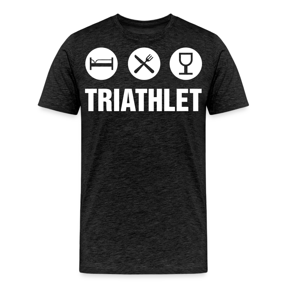 Männer Premium T-Shirt - TRIATHLET - Saufspruch - Anthrazit