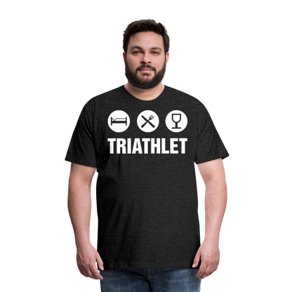 Männer Premium T-Shirt - TRIATHLET - Saufspruch - Anthrazit