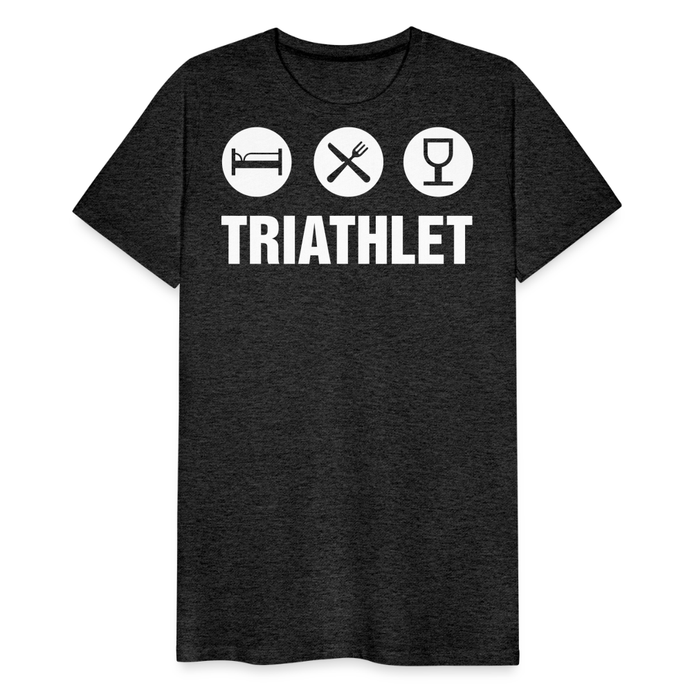 Männer Premium T-Shirt - TRIATHLET - Saufspruch - Anthrazit