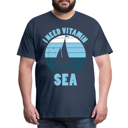 Männer Premium T-Shirt - I need Vitamin Sea - Spruch - Maritim - Navy