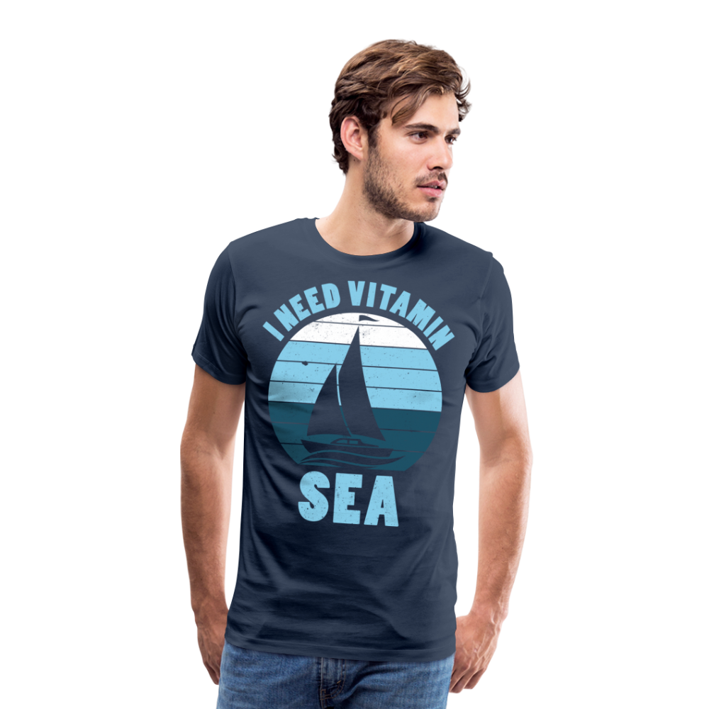 Männer Premium T-Shirt - I need Vitamin Sea - Spruch - Maritim - Navy