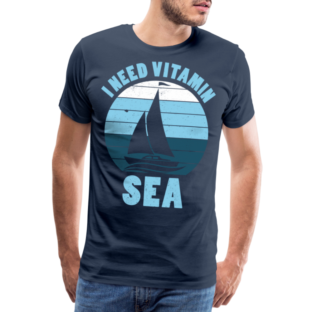 Männer Premium T-Shirt - I need Vitamin Sea - Spruch - Maritim - Navy