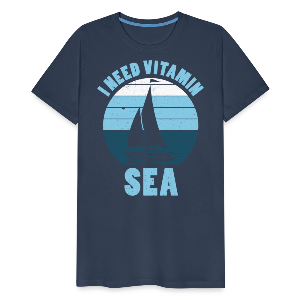 Männer Premium T-Shirt - I need Vitamin Sea - Spruch - Maritim - Navy