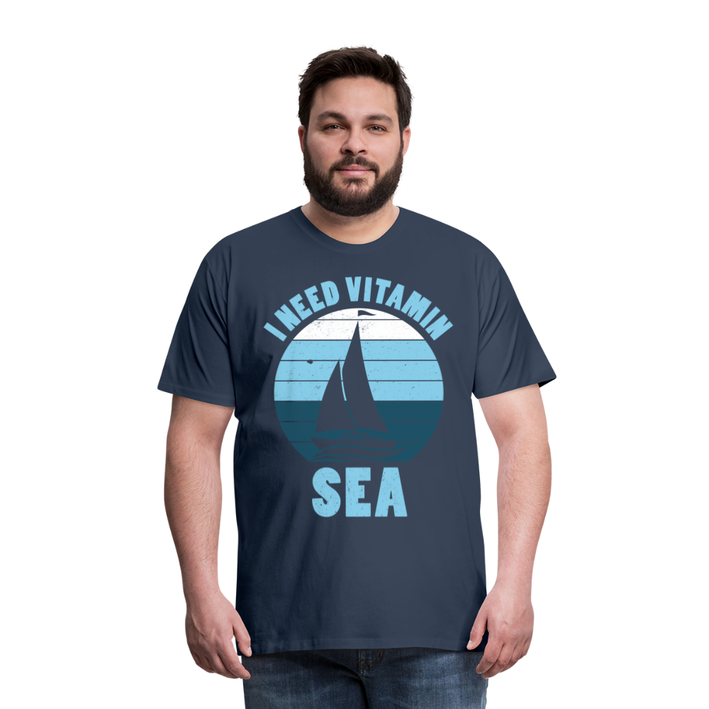 Männer Premium T-Shirt - I need Vitamin Sea - Spruch - Maritim - Navy