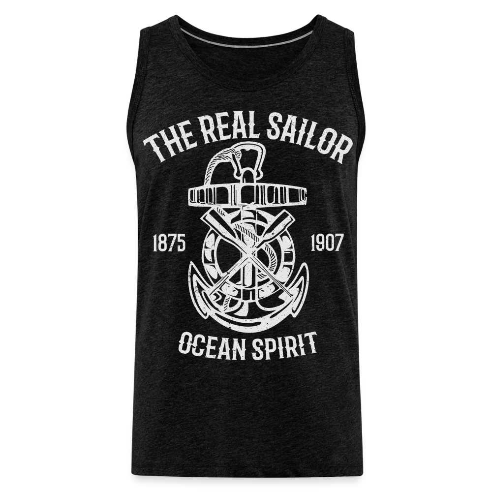 Männer Premium Tank Top - Maritim Design The Real Sailor - Anthrazit