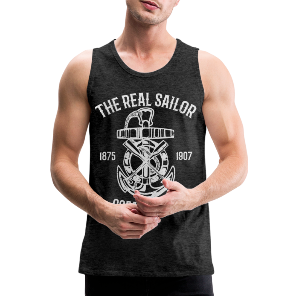 Männer Premium Tank Top - Maritim Design The Real Sailor - Anthrazit