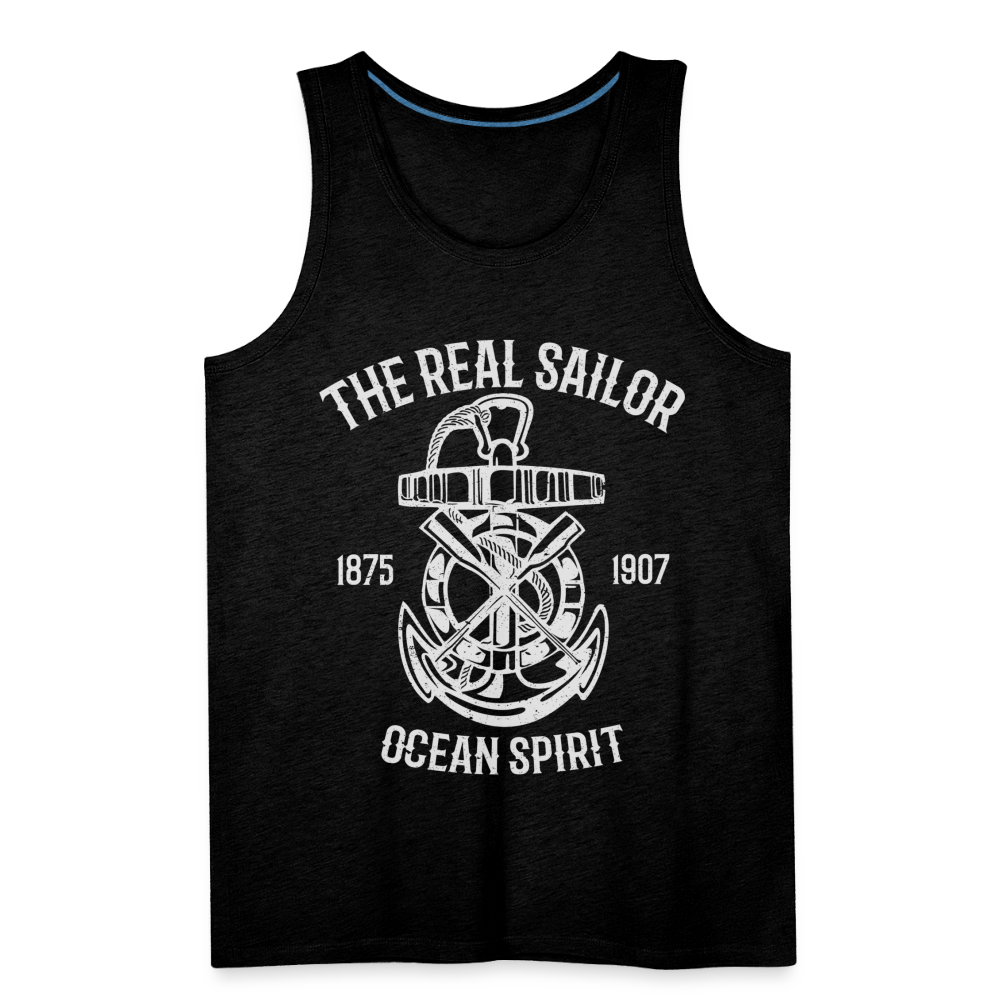 Männer Premium Tank Top - Maritim Design The Real Sailor - Anthrazit