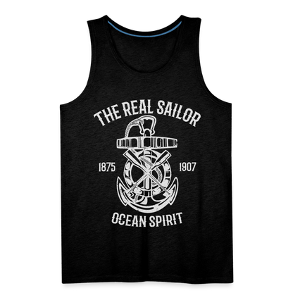 Männer Premium Tank Top - Maritim Design The Real Sailor - Anthrazit