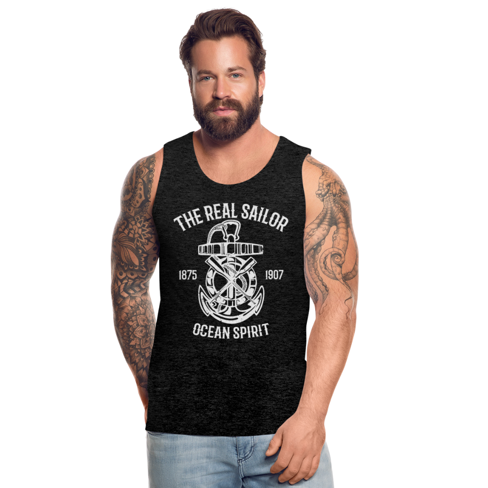 Männer Premium Tank Top - Maritim Design The Real Sailor - Anthrazit