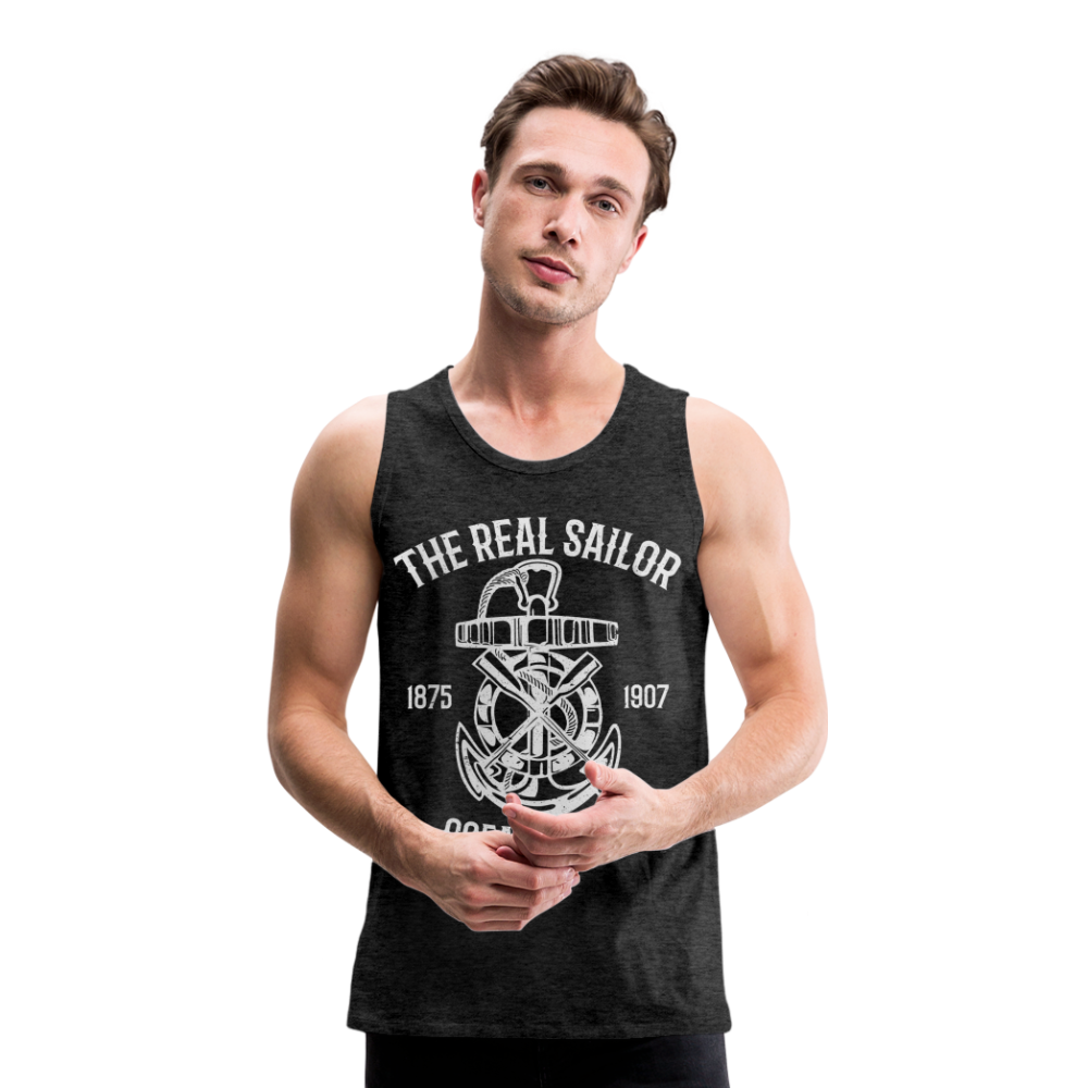 Männer Premium Tank Top - Maritim Design The Real Sailor - Anthrazit