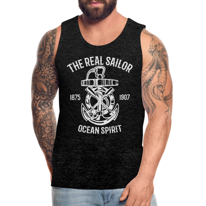 Männer Premium Tank Top - Maritim Design The Real Sailor - Anthrazit