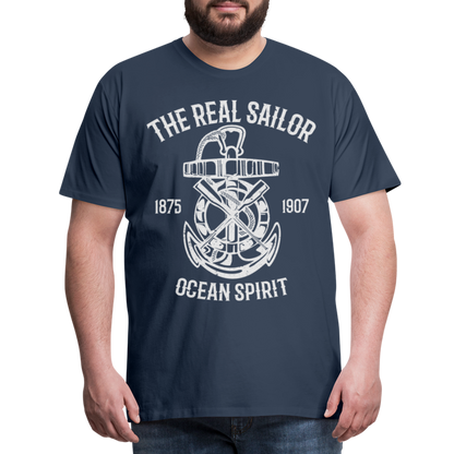 Männer Premium T-Shirt - Maritimes Design The Real Sailor - Navy