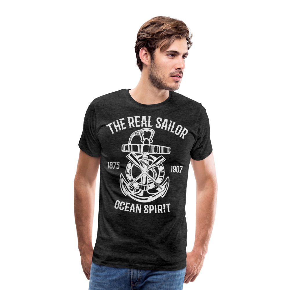 Männer Premium T-Shirt - Maritimes Design The Real Sailor - Anthrazit