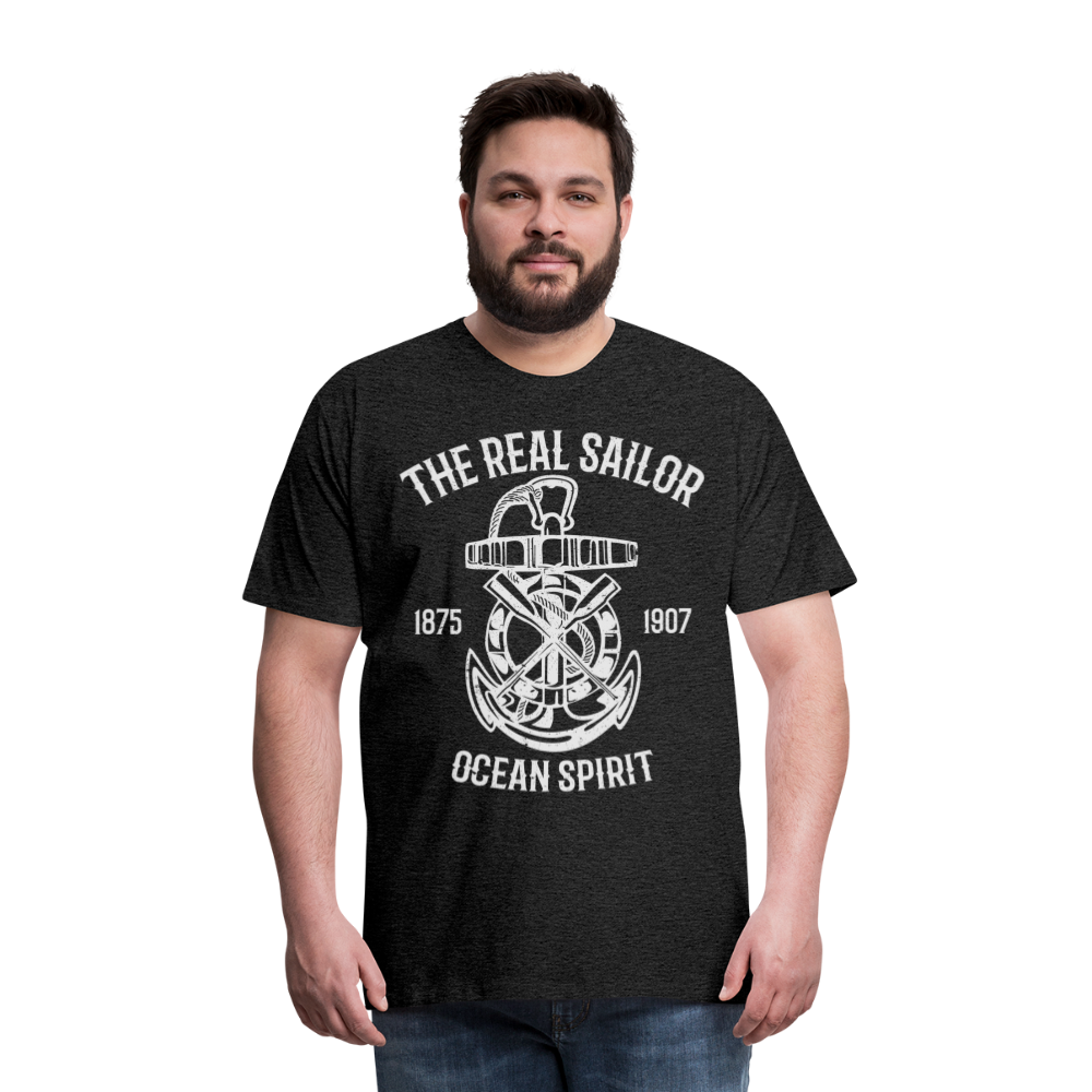 Männer Premium T-Shirt - Maritimes Design The Real Sailor - Anthrazit