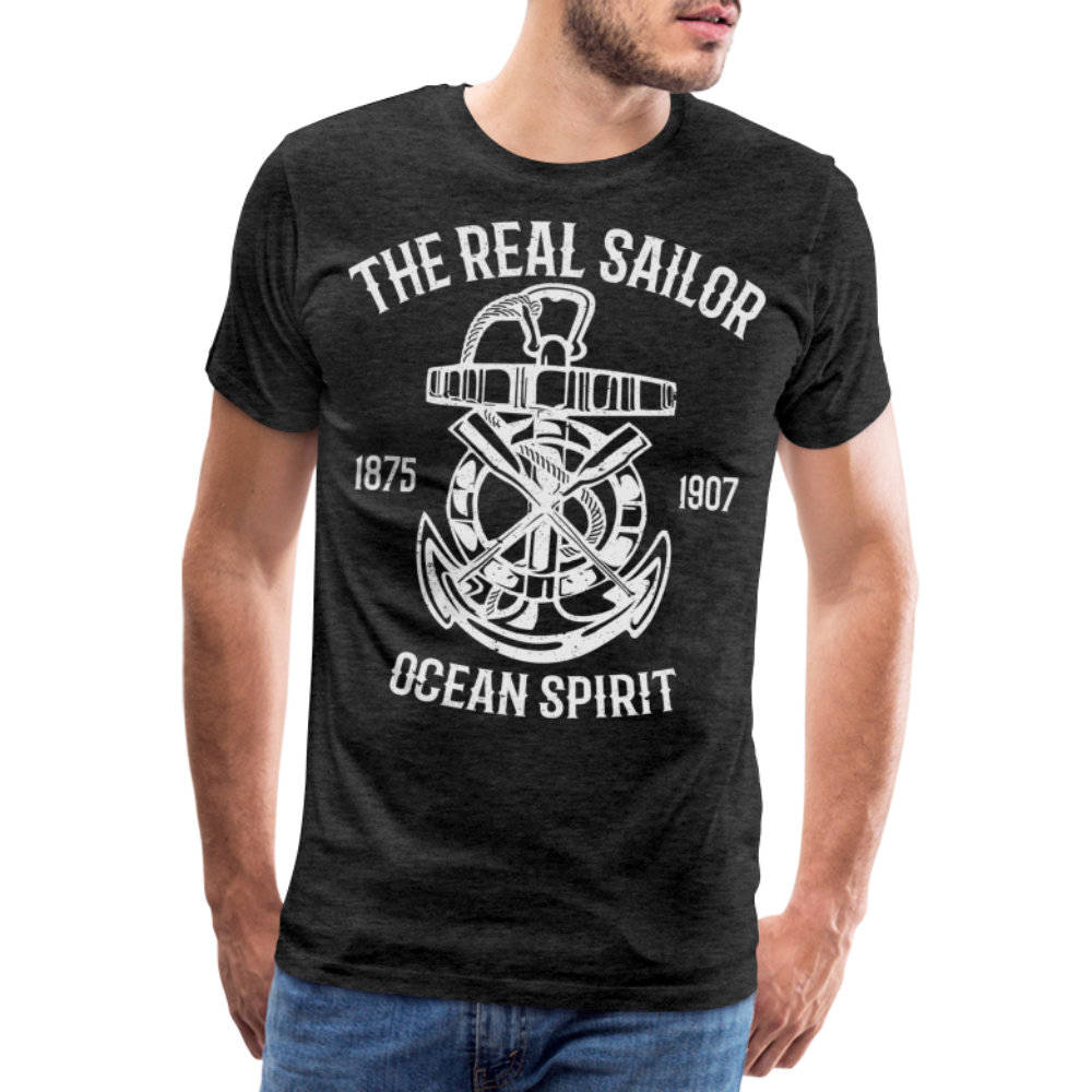 Männer Premium T-Shirt - Maritimes Design The Real Sailor - Anthrazit