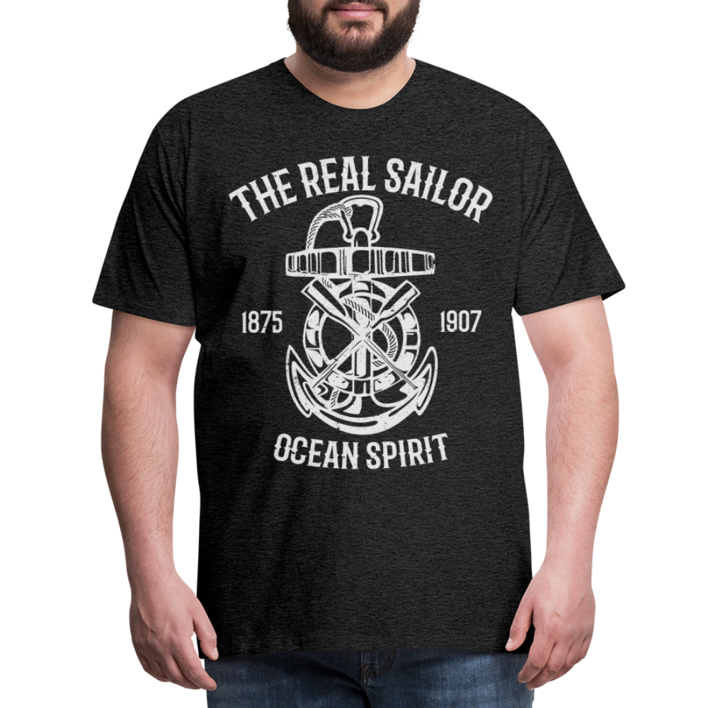 Männer Premium T-Shirt - Maritimes Design The Real Sailor - Anthrazit