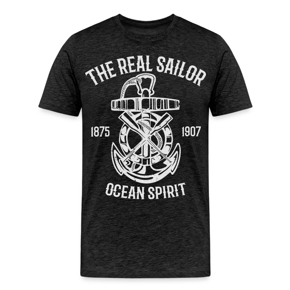 Männer Premium T-Shirt - Maritimes Design The Real Sailor - Anthrazit