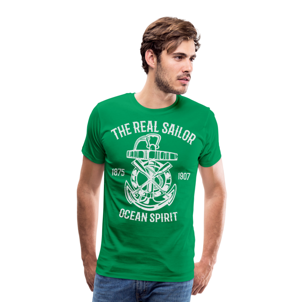 Männer Premium T-Shirt - Maritimes Design The Real Sailor - Kelly Green