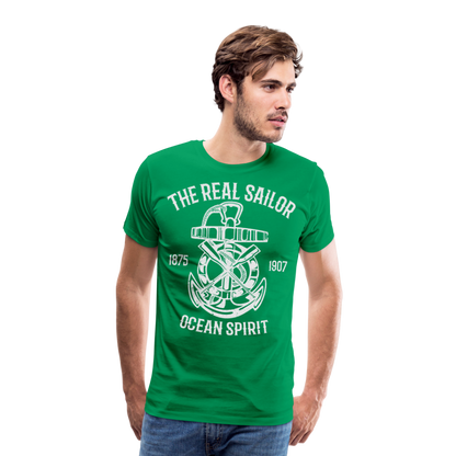 Männer Premium T-Shirt - Maritimes Design The Real Sailor - Kelly Green