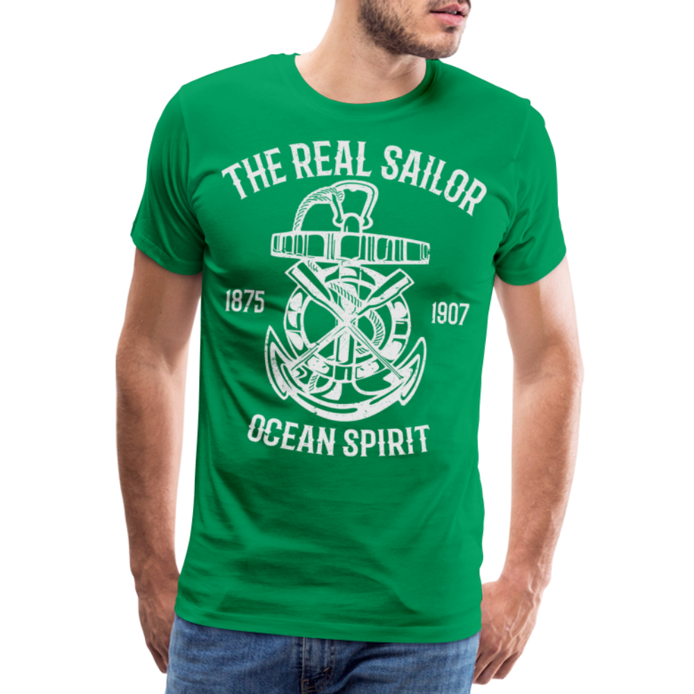 Männer Premium T-Shirt - Maritimes Design The Real Sailor - Kelly Green