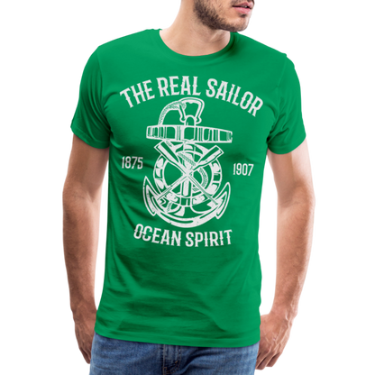 Männer Premium T-Shirt - Maritimes Design The Real Sailor - Kelly Green