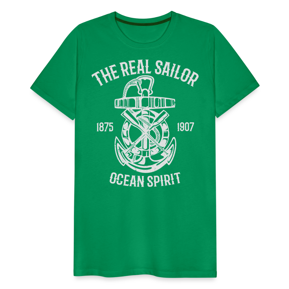 Männer Premium T-Shirt - Maritimes Design The Real Sailor - Kelly Green