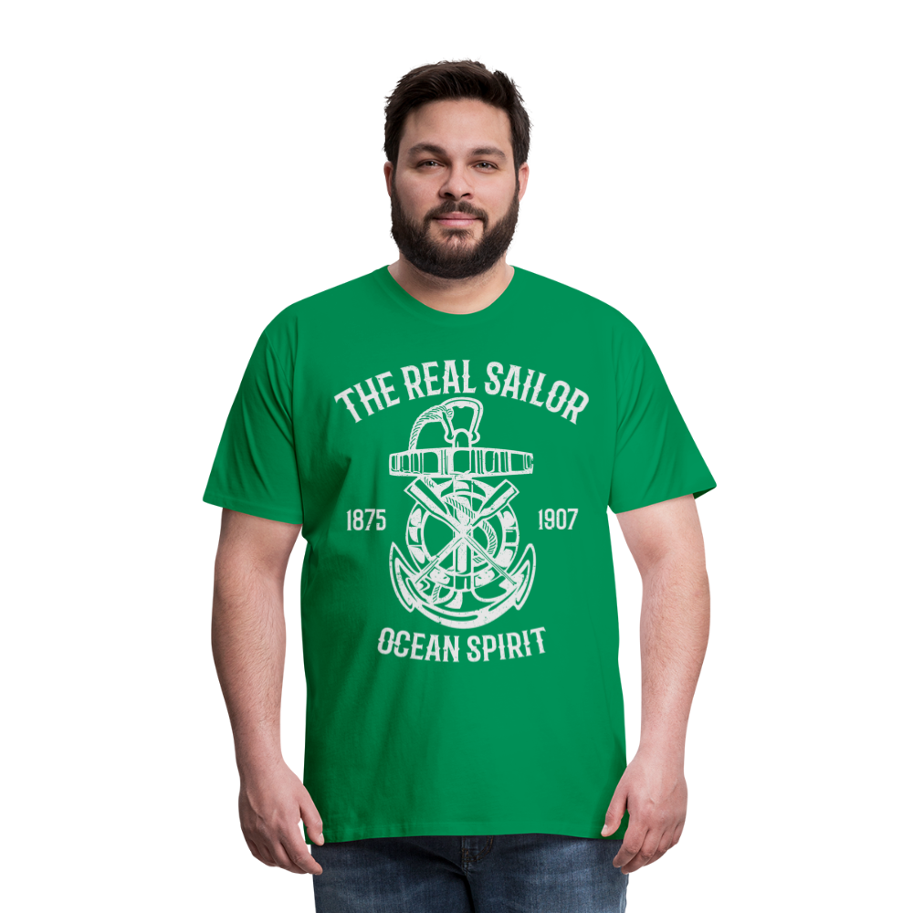 Männer Premium T-Shirt - Maritimes Design The Real Sailor - Kelly Green