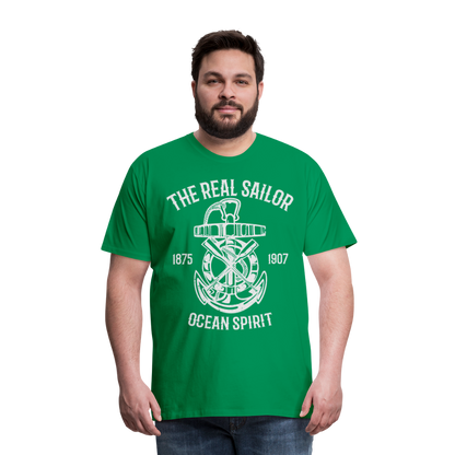 Männer Premium T-Shirt - Maritimes Design The Real Sailor - Kelly Green