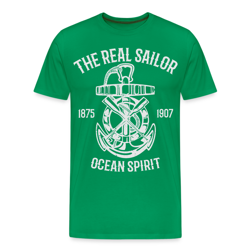 Männer Premium T-Shirt - Maritimes Design The Real Sailor - Kelly Green