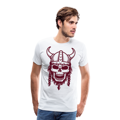 Männer Premium T-Shirt - Wikinger Design Totenkopf - weiß