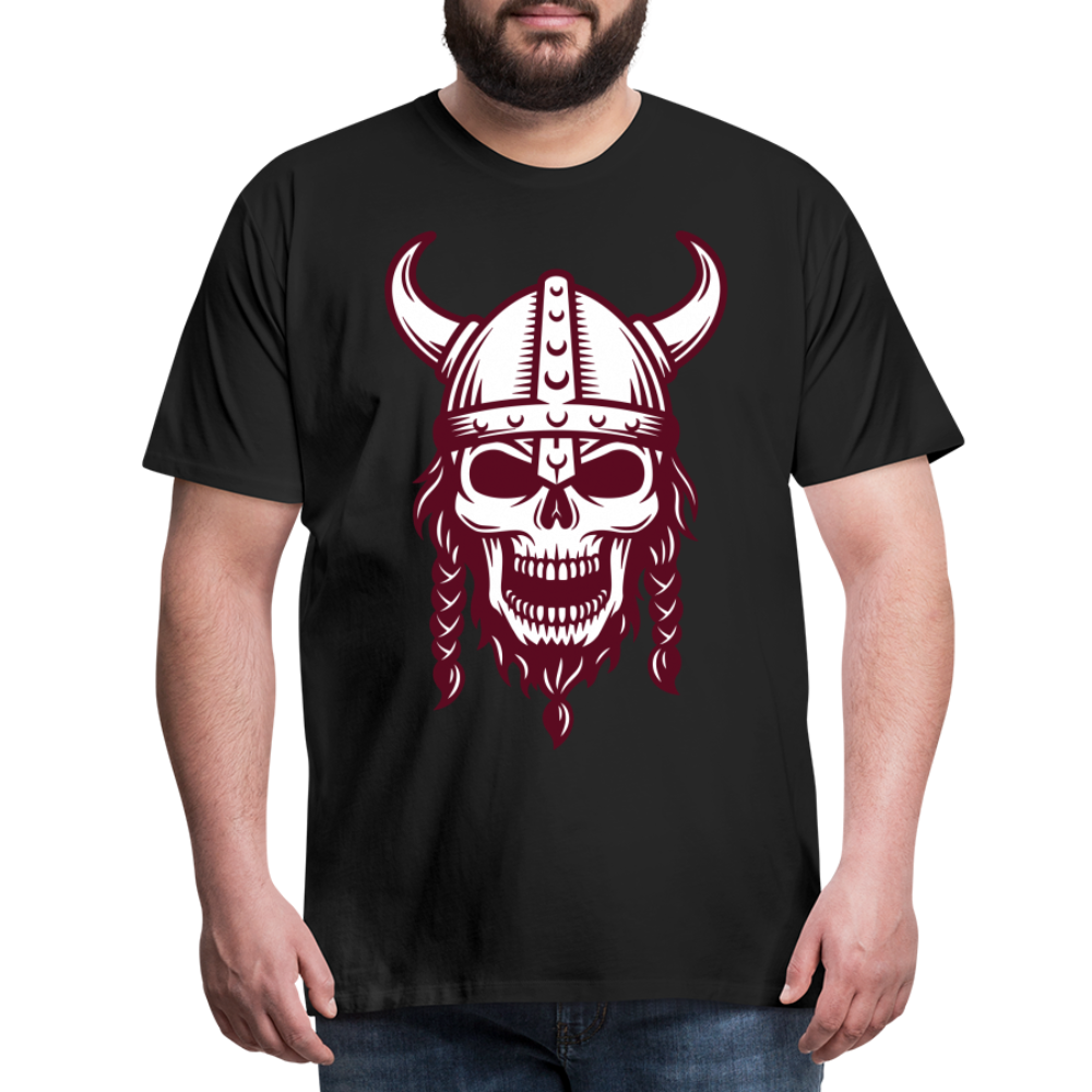 Männer Premium T-Shirt - Wikinger Design Totenkopf - Schwarz