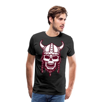 Männer Premium T-Shirt - Wikinger Design Totenkopf - Schwarz