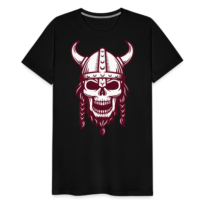 Männer Premium T-Shirt - Wikinger Design Totenkopf - Schwarz