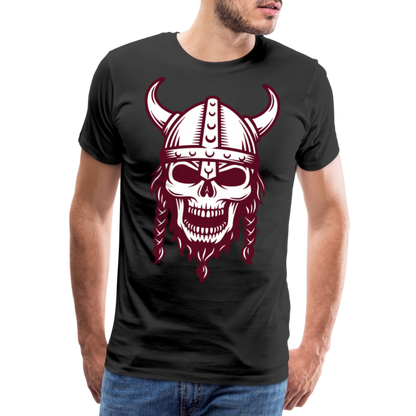 Männer Premium T-Shirt - Wikinger Design Totenkopf - Schwarz