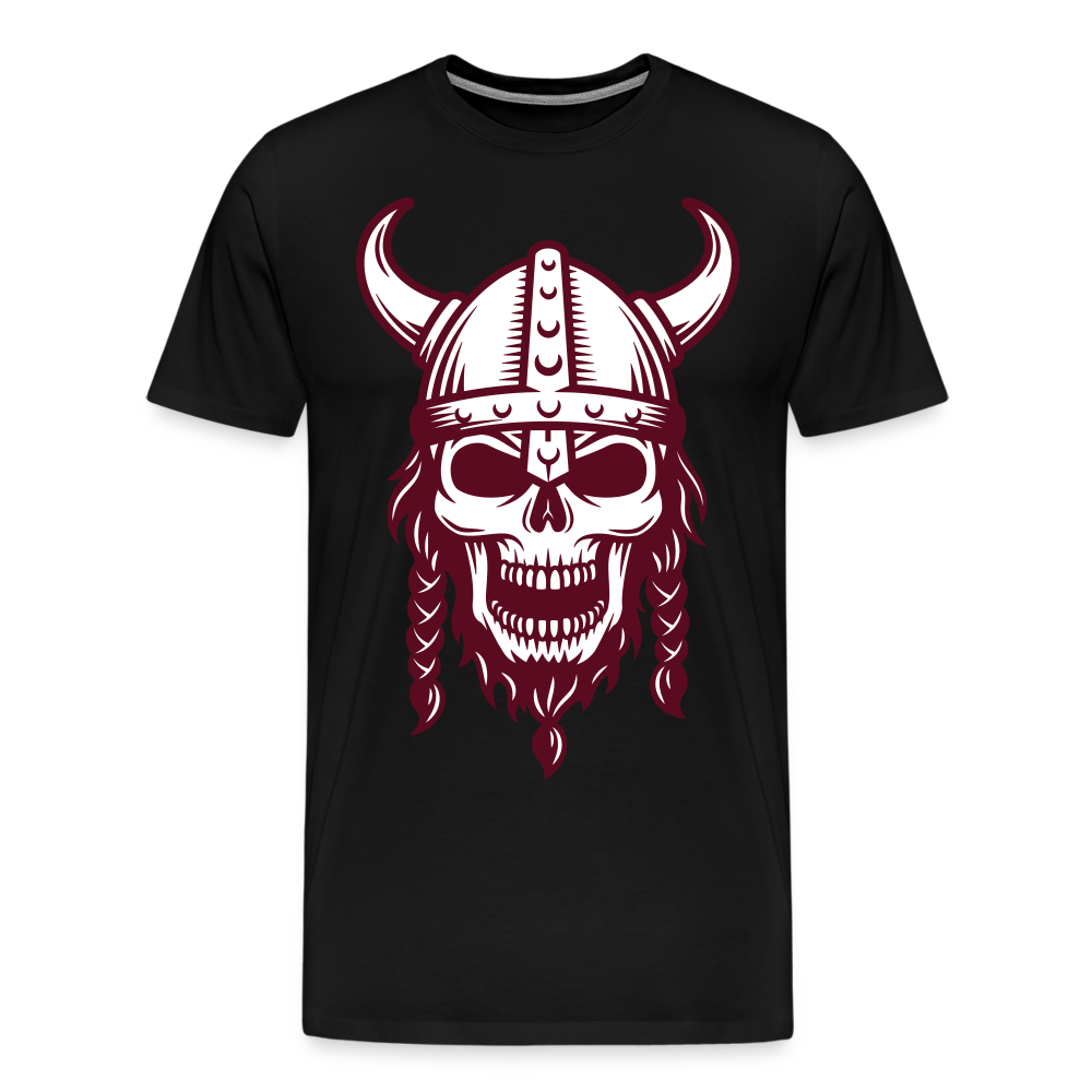 Männer Premium T-Shirt - Wikinger Design Totenkopf - Schwarz