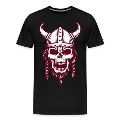 Männer Premium T-Shirt - Wikinger Design Totenkopf - Schwarz