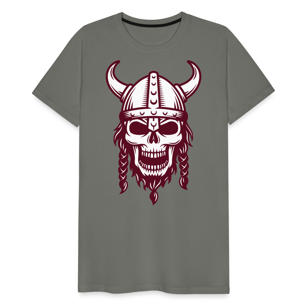 Männer Premium T-Shirt - Wikinger Design Totenkopf - Asphalt