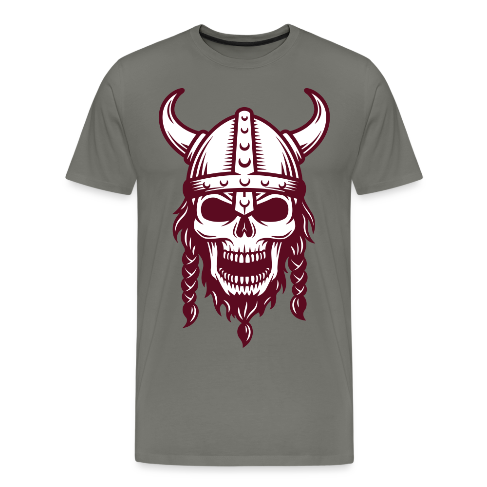 Männer Premium T-Shirt - Wikinger Design Totenkopf - Asphalt