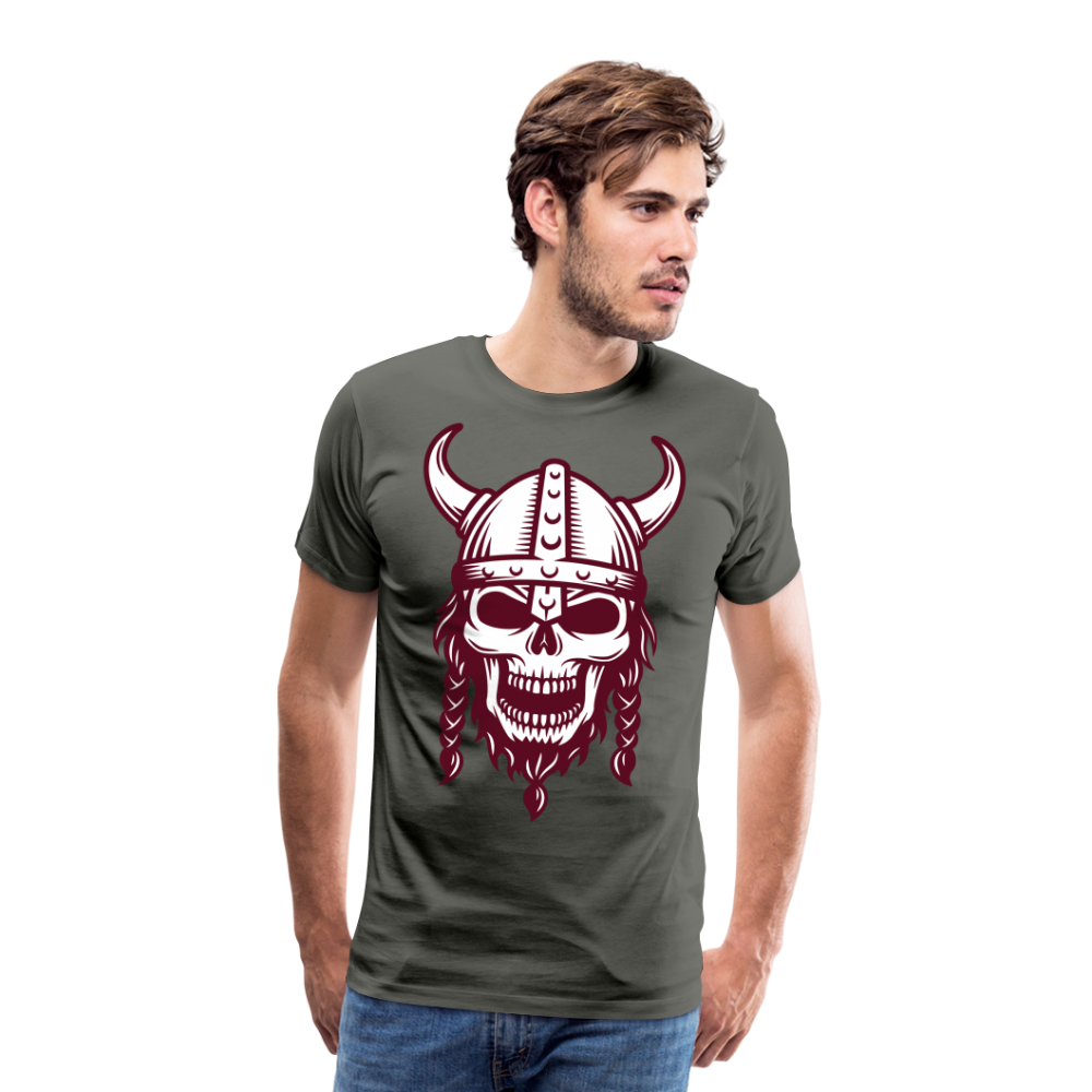 Männer Premium T-Shirt - Wikinger Design Totenkopf - Asphalt