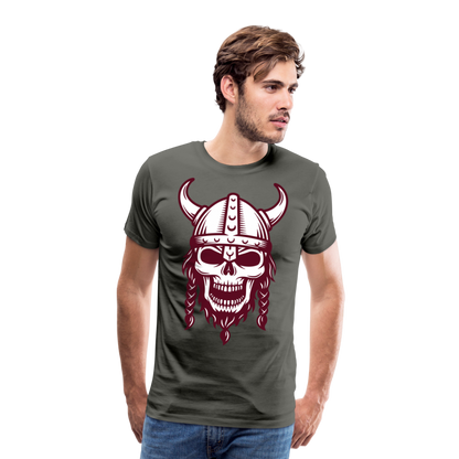 Männer Premium T-Shirt - Wikinger Design Totenkopf - Asphalt