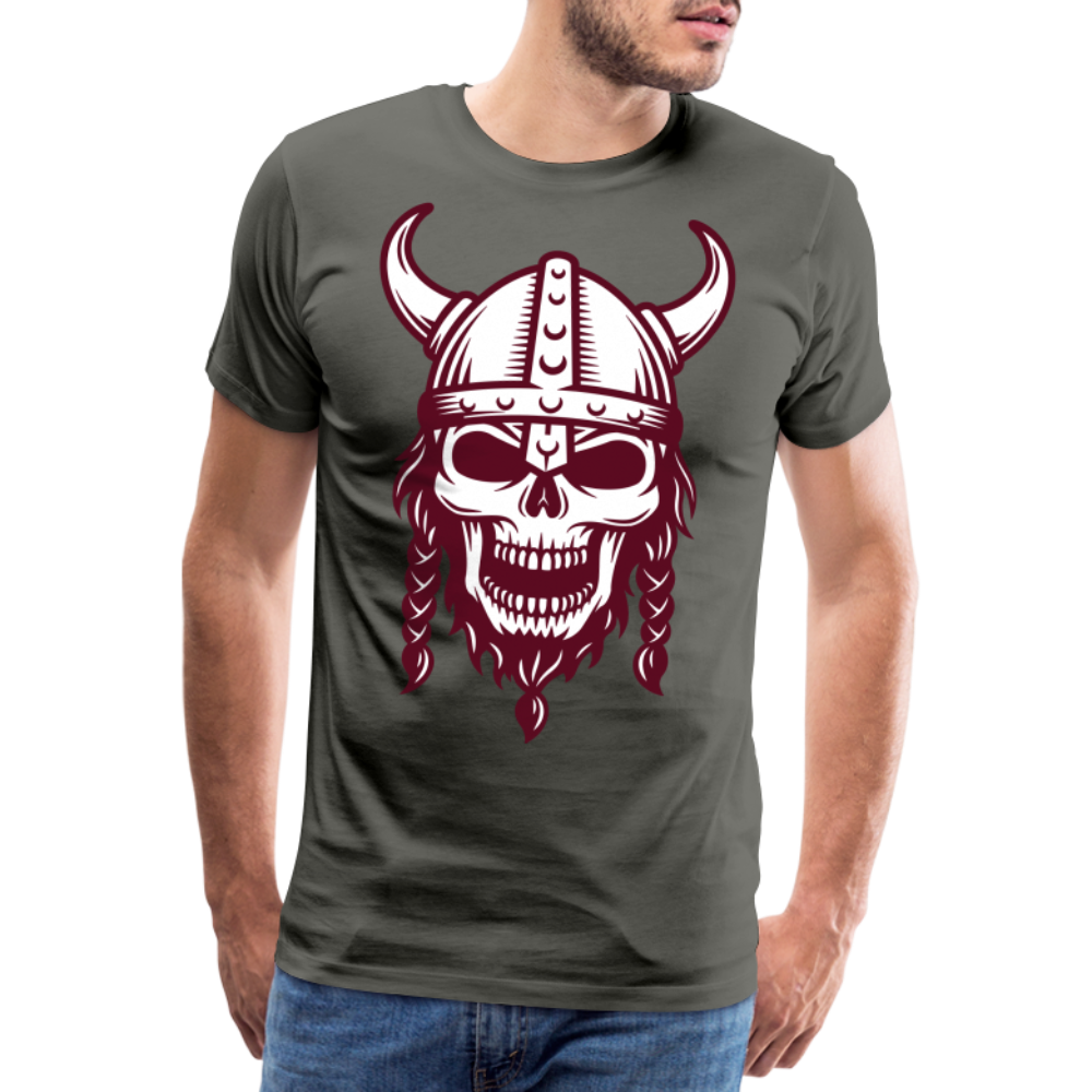 Männer Premium T-Shirt - Wikinger Design Totenkopf - Asphalt