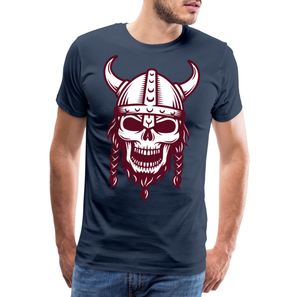 Männer Premium T-Shirt - Wikinger Design Totenkopf - Navy